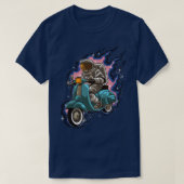 Astronaut Ridt een scooter Galaxy Universe Street T-shirt (Design voorkant)