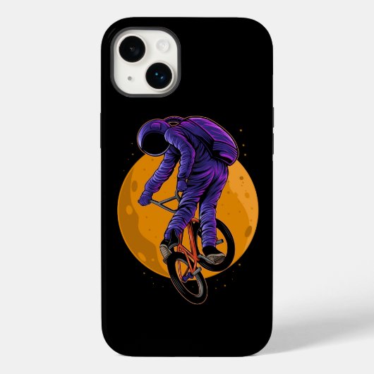 Astronaut rijden BMX fiets op de maan Halloween Case-Mate iPhone Case (Achterkant)