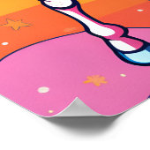 Astronaut Rijden een eenhoorn op de Cloud in Space Poster (Hoek)