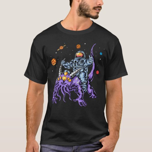Astronaut-rijder buitenaardse t-shirt (Voorkant)