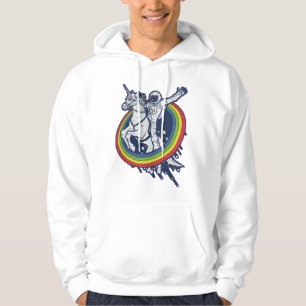 Astronaut rijdt op eenhoorn trui hoodie