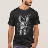 Astronaut Ripple Xrp-munt naar het motorische cryp T-shirt (Voorkant)