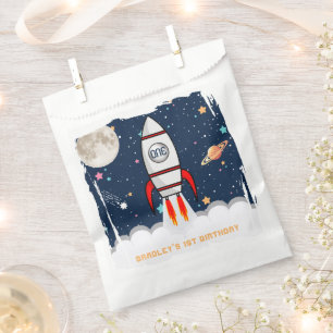 Astronaut Rocket Buitenruimte 1ste verjaardag Bedankzakje