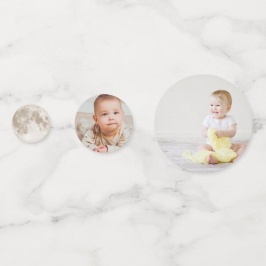 Astronaut Rocket Buitenruimte 1ste verjaardag Confetti (Achterkanten)