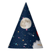 Astronaut Rocket Buitenruimte 1ste verjaardag Feesthoedjes (Links)