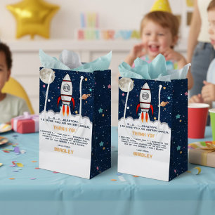 Astronaut Rocket Buitenruimte 1ste verjaardag Klein Cadeauzakje