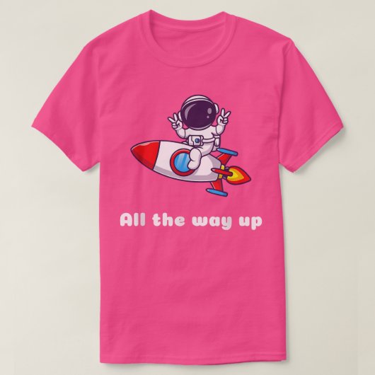 Astronaut Rocket Comic Design - helemaal naar binn T-shirt (Design voorkant)
