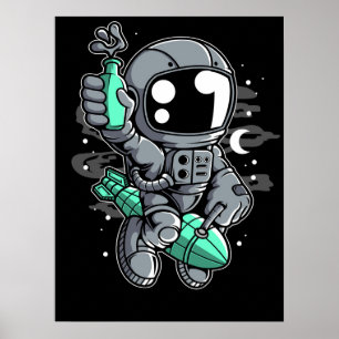 Astronaut Rocket Ride Poster