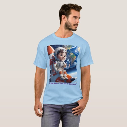 Astronaut Rocket Space Adventure Grafisch T-shirt (Voorkant volledig)