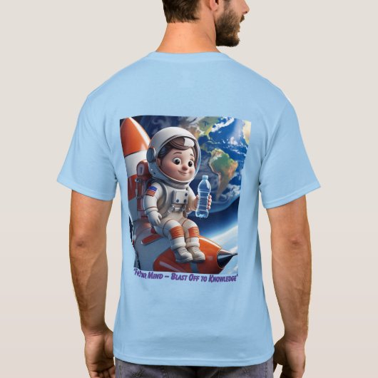 Astronaut Rocket Space Adventure Grafisch T-shirt (Achterkant)
