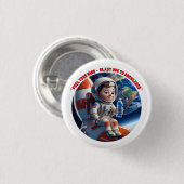 Astronaut Rocket Space Button (Voorkant /achterkant)