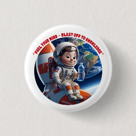 Astronaut Rocket Space Button