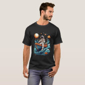 Astronaut Roeien De Kosmos T-Shirt (Voorkant volledig)