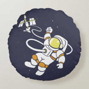 Astronaut Rond Kussen