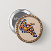 Astronaut Ronde Button 5,7 Cm (Voorkant /achterkant)