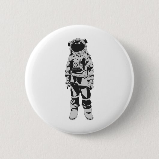 Astronaut Ronde Button 5,7 Cm (Voorkant)