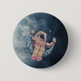 Astronaut Ronde Button 5,7 Cm