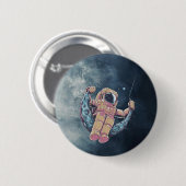 Astronaut Ronde Button 5,7 Cm (Voorkant /achterkant)