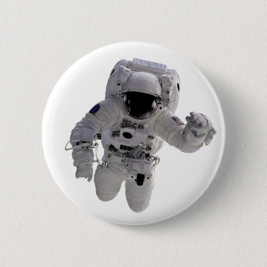 Astronaut Ronde Button 5,7 Cm (Voorkant)