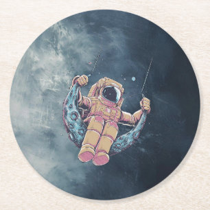 Astronaut Ronde Kartonnen Onderzetter