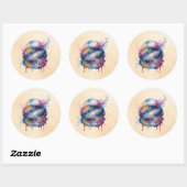 Astronaut Ronde Sticker (Vel)