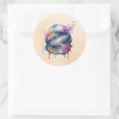 Astronaut Ronde Sticker (Tas)