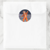 Astronaut Ronde Sticker (Tas)