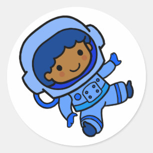 Astronaut Ronde Sticker