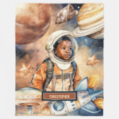 Astronaut Room Decor Deken Jongens 'Waterverf Art (Voorkant)
