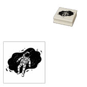 Astronaut Rubberstempel (Gestempeld)