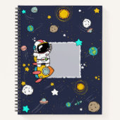 Astronaut Ruimte Feestje Notitieboek (Voorkant)