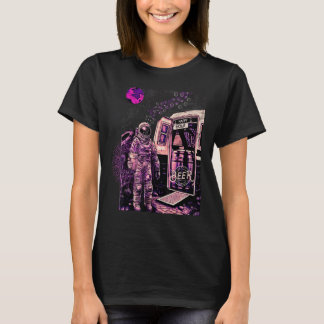 Astronaut Ruimte Gelukkig Uur Bier Bezitten Mars T-shirt