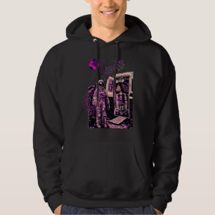 Astronaut Ruimte Gelukkige Uur Bier Bezette Mars Hoodie
