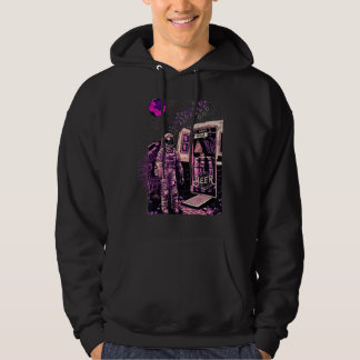 Astronaut Ruimte Gelukkige Uur Bier Bezette Mars Hoodie