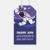 Astronaut Ruimte Kinderen Verjaardagsfeestje Favor Cadeaulabel (Voorkant)