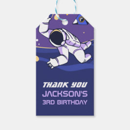 Astronaut Ruimte Kinderen Verjaardagsfeestje Favor Cadeaulabel