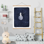 Astronaut ruimte thema kinderkamer print