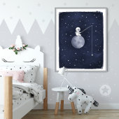 Astronaut ruimte thema kinderkamer print