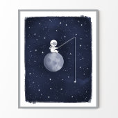 Astronaut ruimte thema kinderkamer print