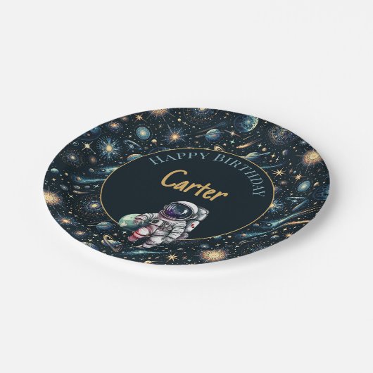 Astronaut | Ruimtethema | Verjaardagsfeestje van d Papieren Bordje (Gekanteld)