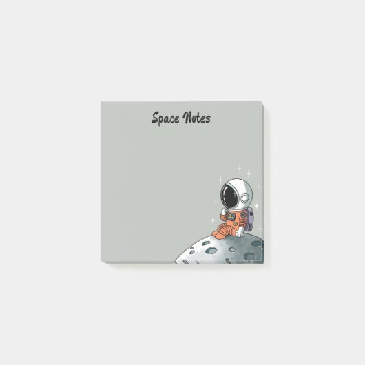 Astronaut, ruimtevaarder, ruimteaantekeningen post-it® notes (Voorkant)