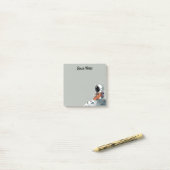 Astronaut, ruimtevaarder, ruimteaantekeningen post-it® notes (Op bureau)