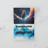 Astronaut Ruimtevaarder Verjaardagskaart om in te  Kaart (Binnen)