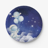 Astronaut Ruimtevaart Verjaardagsfeest Bord (Voorkant)