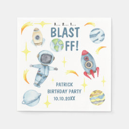 Astronaut Ruimtevaart Verjaardagsfeestje  Servet