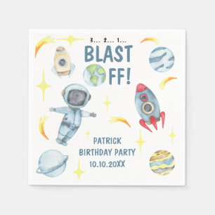 Astronaut Ruimtevaart Verjaardagsfeestje Servet