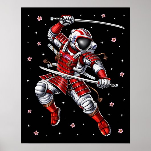 Astronaut Samurai Warrior Poster (Voorkant)