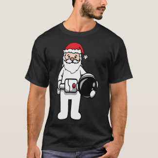Astronaut Santa in de ruimte T-shirt