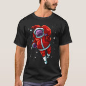 Astronaut Santa Kerstmis Ruimte T-shirt (Voorkant)