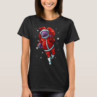 Astronaut Santa Kerstmis Ruimte T-shirt